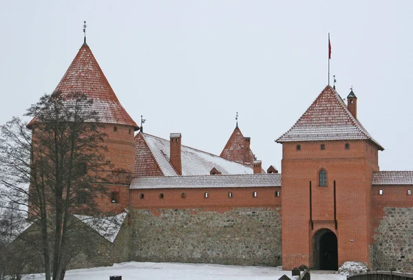 Castillo de Trakai en invierno — Foto de Stock