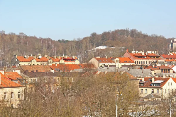 Uzupis Görünümü Yukarıdan Vilnius Eski Şehir Parçası — Stok fotoğraf