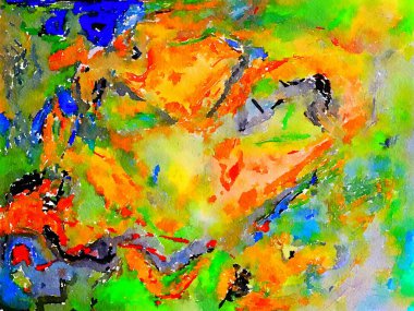 Soyut olarak suluboya yeşil