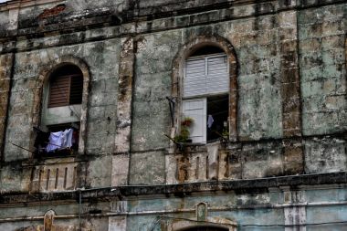 Havana'da tipik sokak sahne