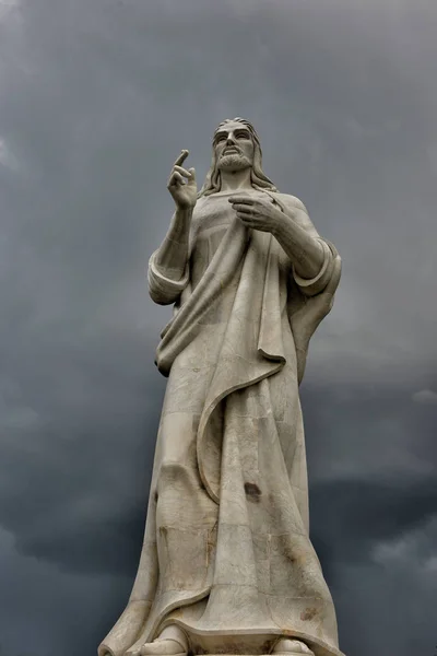 Staty av Jesus Overlooking Havanna — Stockfoto