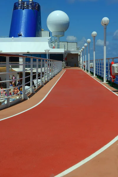 Pista de corrida a bordo Cruiseship — Fotografia de Stock