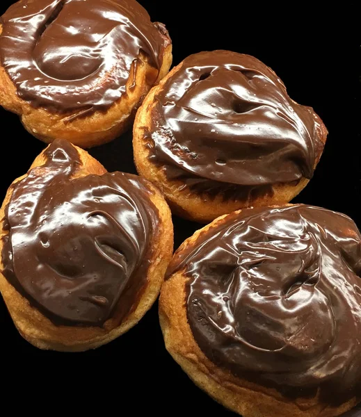 Yummy Chocolate Swirl Donuts — Stock Photo, Image