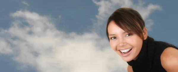 Very Happy Latino Girl outside — Stock Photo, Image