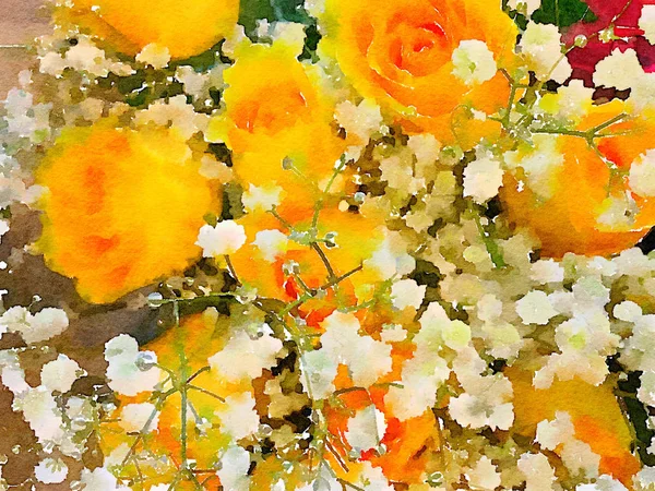 Um belo vaso de flores — Fotografia de Stock