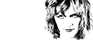 Glamour Model beyaz izole