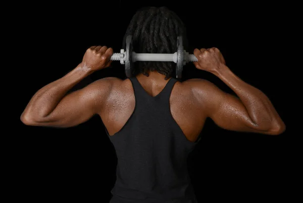 Muy fuerte joven afro mujer —  Fotos de Stock