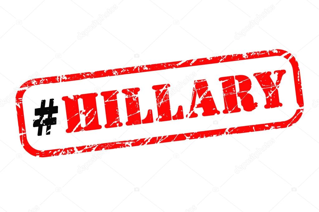 Hillary Clinton hashtag illustration
