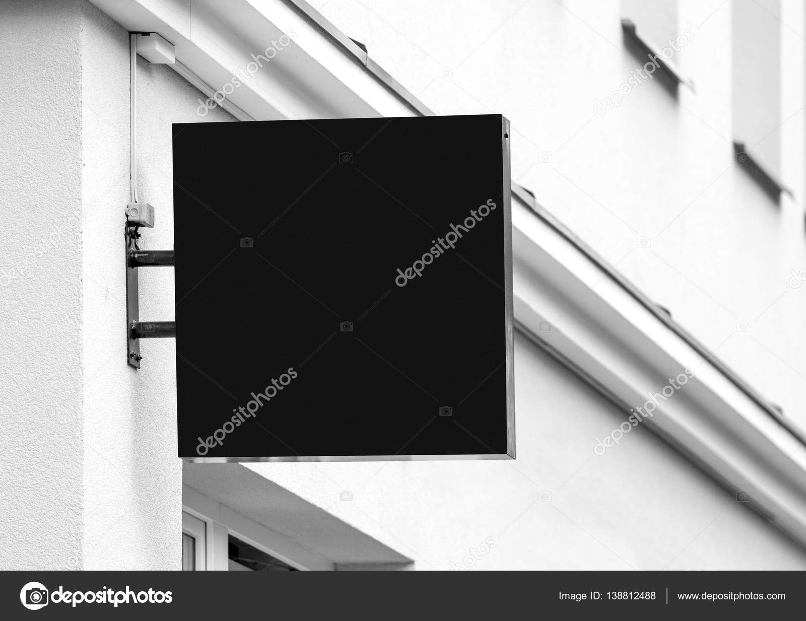 blank black outdoor business sign stock photo cebas1 138812488
