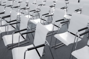 Boş modern konferans koltukları 