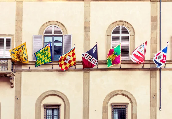Siena city vlajky v Itálii — Stock fotografie