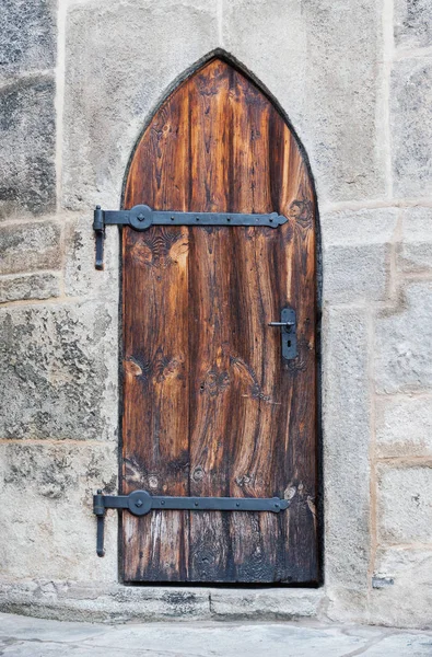 Wooden medieval castle doors — Stock Photo, Image