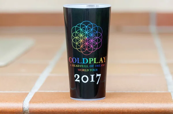 Taza oficial de viaje Coldplay World Tour —  Fotos de Stock