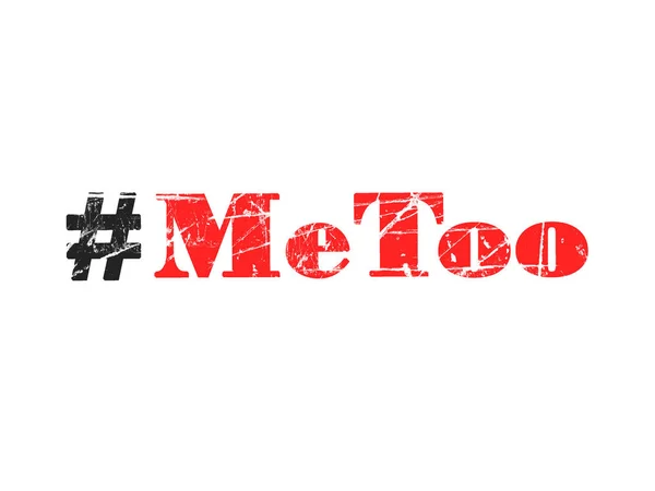 Tendance hashtag Metoo sur fond blanc — Photo