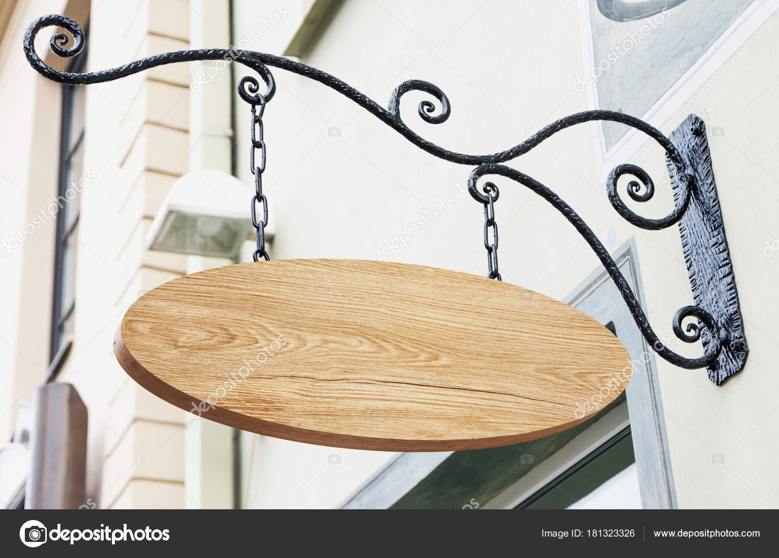 Download Vintage Wooden Outdoor Company Sign Mockup Stock Photo Image By C Cebas1 181323326