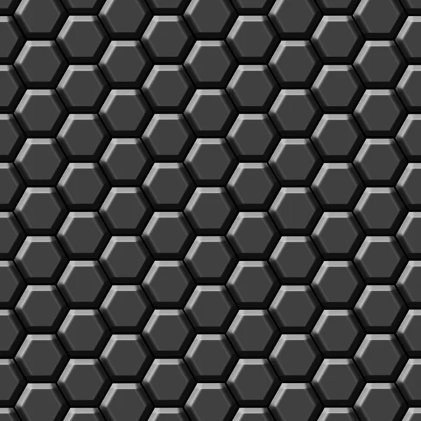 Moderne en abstracte 3d zwart-wit textuur met zeshoekige cellen — Stockfoto