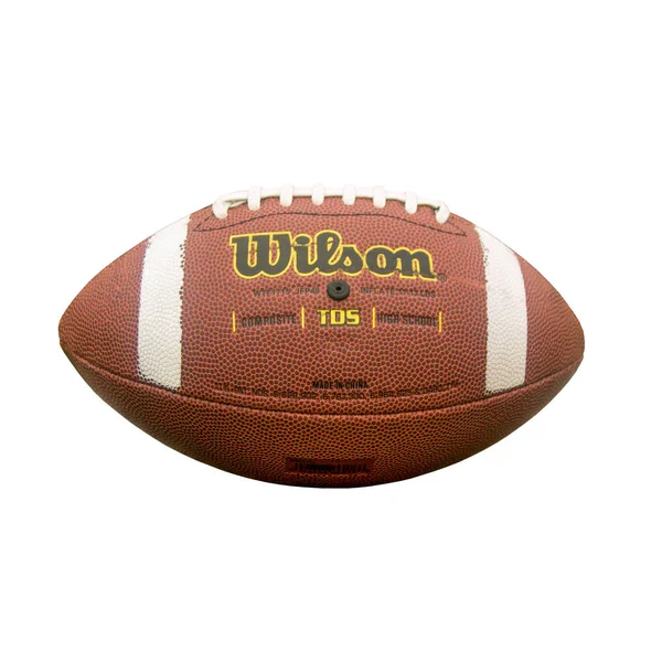 Americký Wilson fotbal míč izolované na bílém pozadí — Stock fotografie