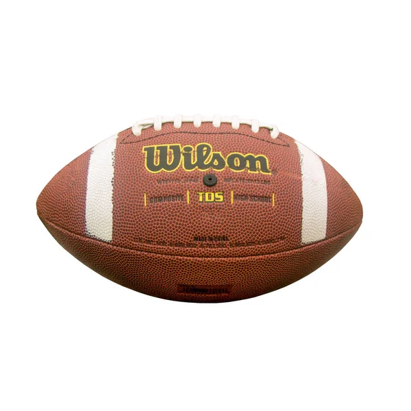 Beyaz arka planda izole edilmiş American Wilson futbol topu