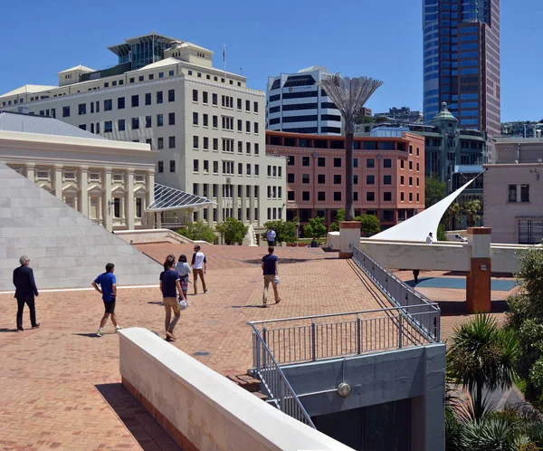 Wellington centrum Cbd het platform, Nieuw-Zeeland — Stockfoto