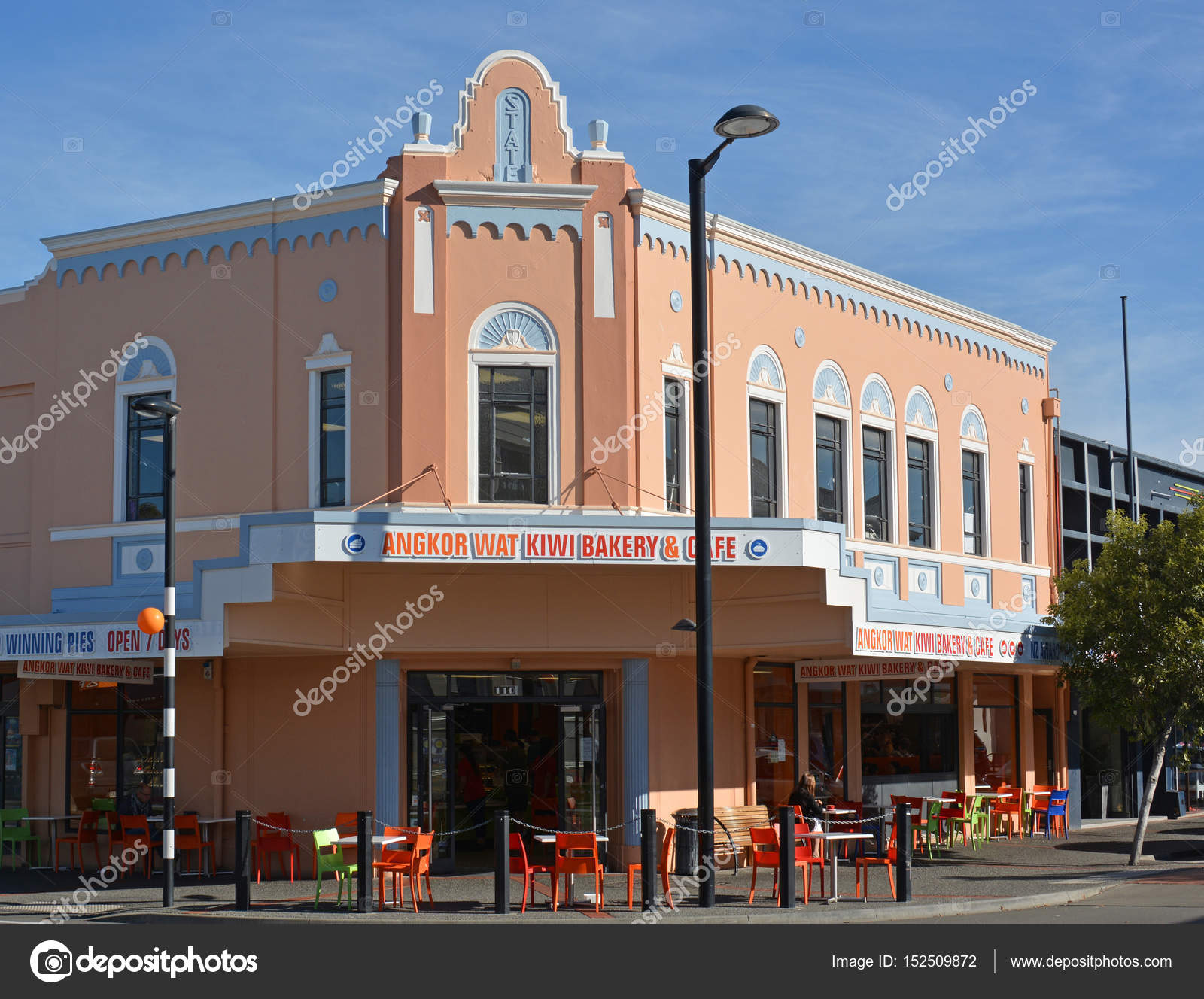 State Building Art Deco Napier New Zealand Stock Editorial State Building Art Deco Napier New Zealand Stock Editorial