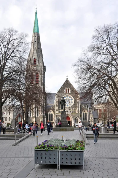 Christchurch Cathedral net 3 dagen vóór de aardbevingen. — Stockfoto