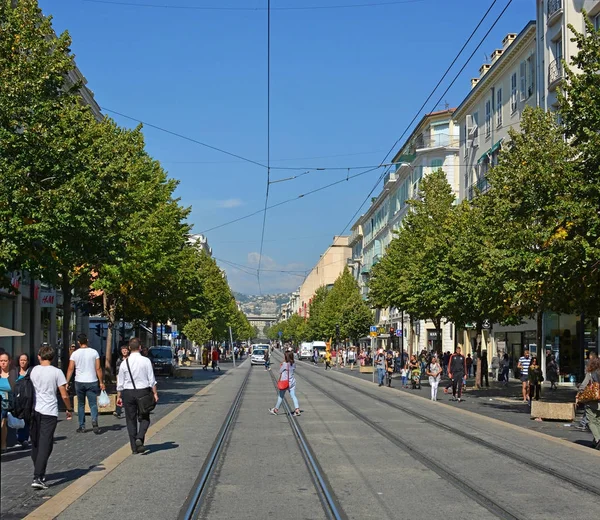 Avenue Jean Medecin in Nice, Costa Azul, Provenza Francia —  Fotos de Stock