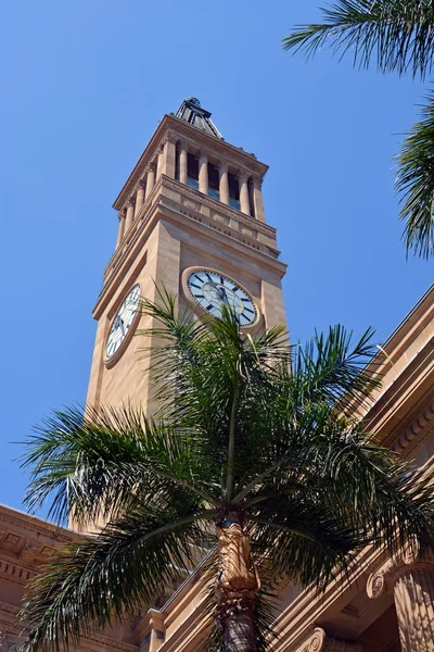 Brisbane City Hall & Tower Detail, Queensland Australia — Stock Photo, Image