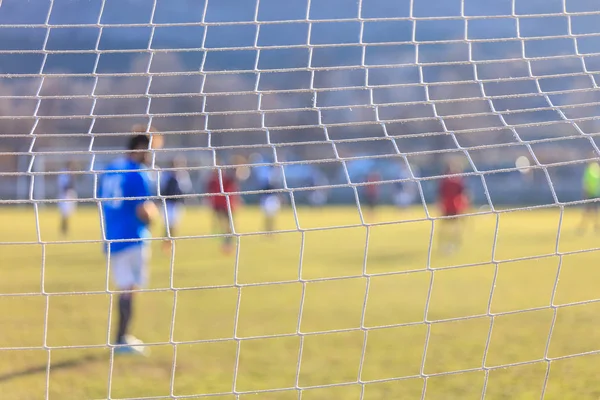 Fotbalový cíl čistý zblízka — Stock fotografie