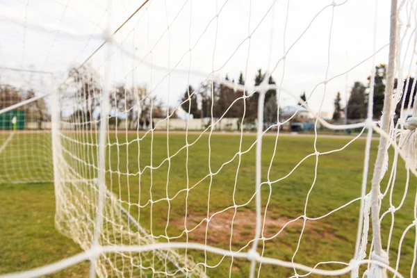 Football goal net close up — Stock Photo, Image