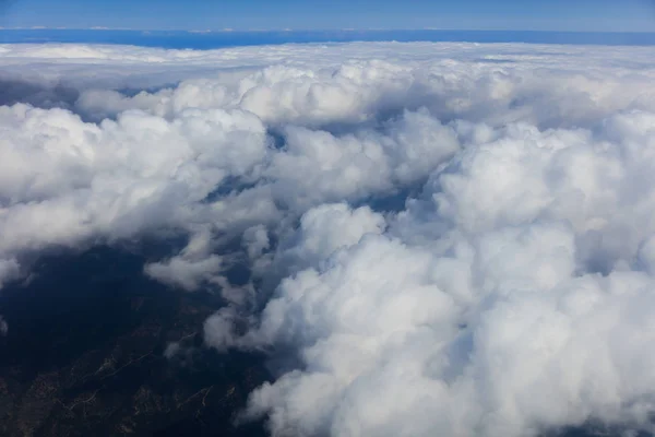 Blue sky with clouds, aerial photography — Stock Photo, Image