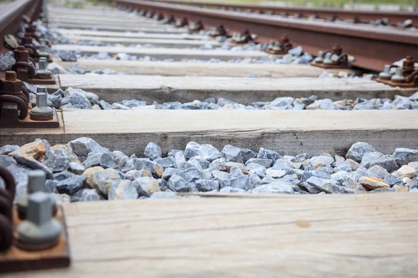 Railroad tracks detail — Stock Photo, Image