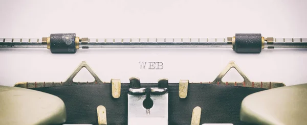 Bir daktilo üzerinde büyük harflerle Web kelime — Stok fotoğraf
