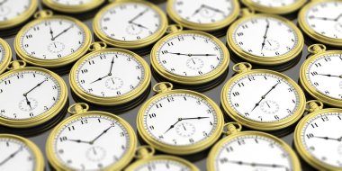 Cep saatler arka plan. 3D çizim