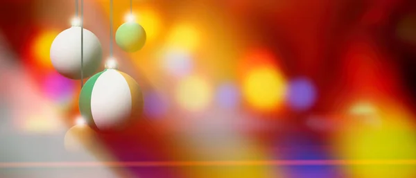 Ireland flag on Christmas ball with blurred and abstract background. — Stock Photo, Image