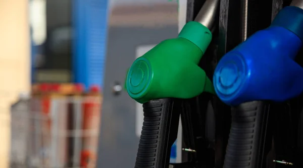 Fuel pumps at the service station. — Stock Photo, Image