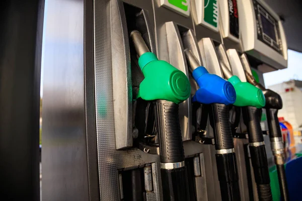 Fuel pumps at the service station. — Stock Photo, Image