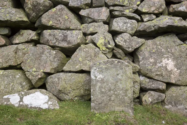 Stone Wall utanför Keswick; Lake District — Stockfoto