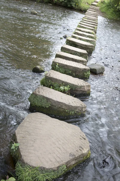 Stepping Stones, Lealholm, Moors North York, Yorkshire — Stockfoto