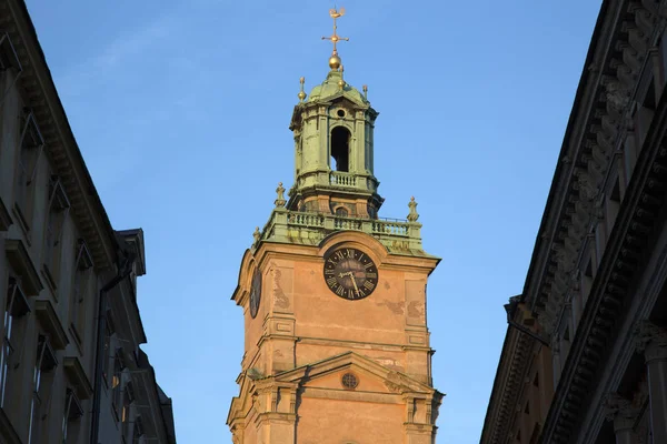 Tower of Storkyrkan Church, Gamla Stan Island; Stockholm — Stock Photo, Image