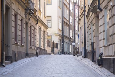 Boş sokak; Old Town; Gamla Stan; Stockholm