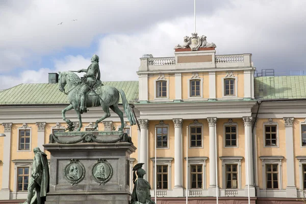 Gustavo II Statua Adolf di Archeveque; Stoccolma — Foto Stock