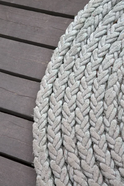 Blue Coiled Rope — Stock Photo, Image