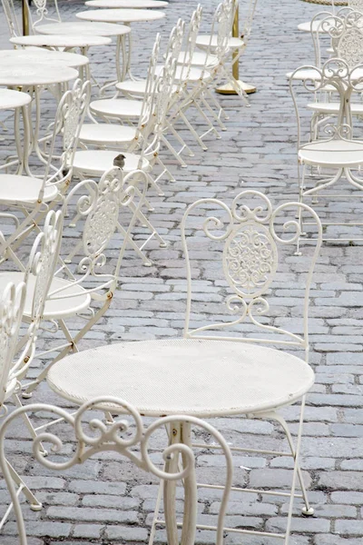 Cafe stůl a židle; Stockholm — Stock fotografie