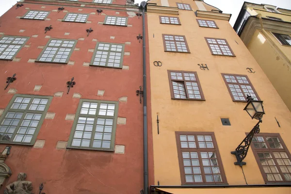 Façade de la place Stortorget ; Vieille ville - Gamla Stan ; Stockholm — Photo