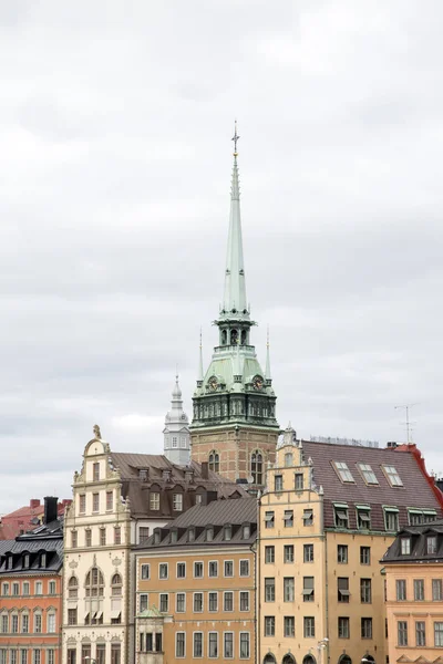 Německý kostel a staré město; Stockholm — Stock fotografie