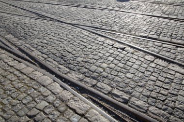 Tramvay Caddesi, Stokholm Cobblestone yolda