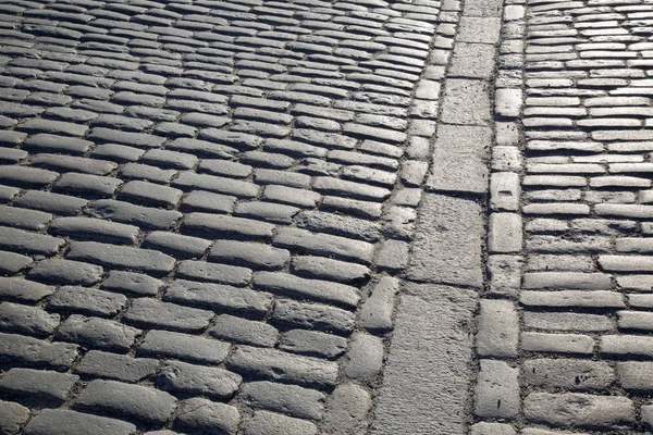 在斯德哥尔摩，瑞典鹅卵石的街道。 — 图库照片