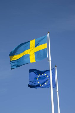 Avrupa ve İsveç bayrakları