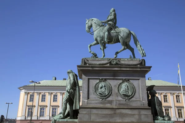 Gustav Ii Adolf-statyn; Stockholm — Stockfoto