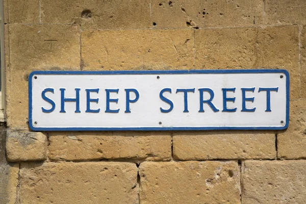 Sheep Street Sign, Inglaterra — Fotografia de Stock